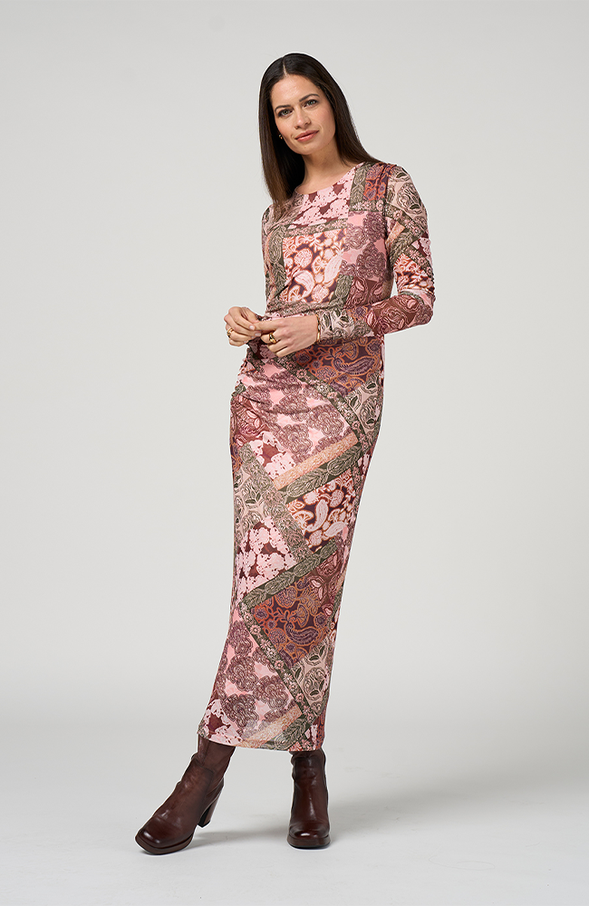 Byzantium Mesh Dress - Blush Multi