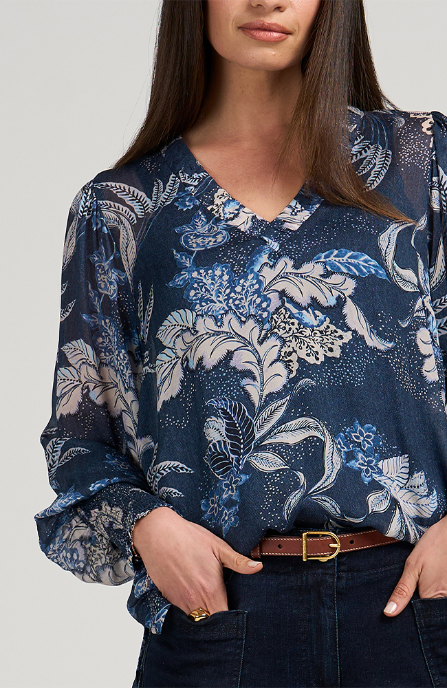 Casella Top - Denim Multi