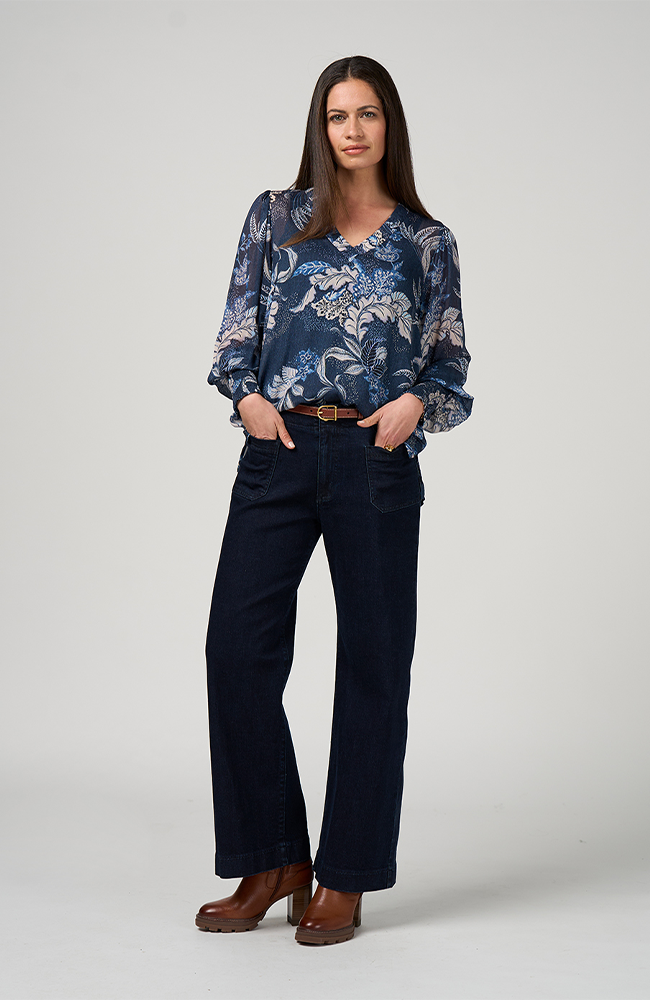 Casella Top - Denim Multi