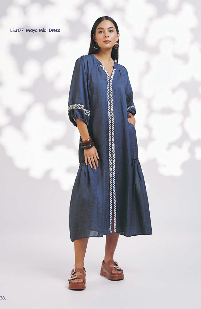 Maya Midi Dress - Denim