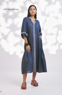 Maya Midi Dress - Denim