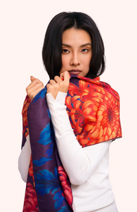 Lux Print Scarf - Chrystanthemum