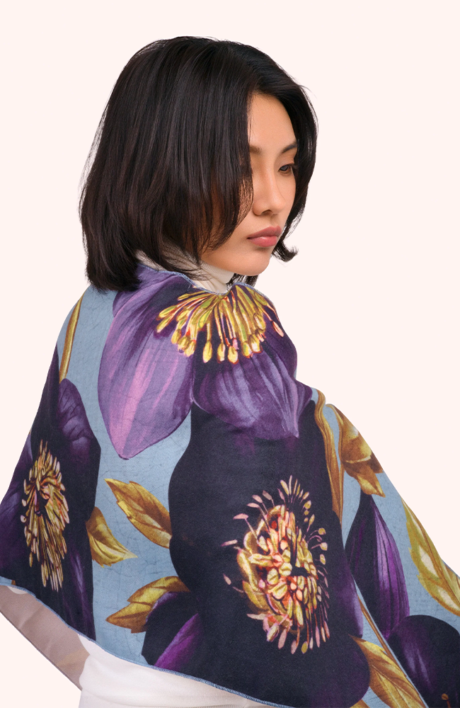 Lux Print Scarf - Hellebore