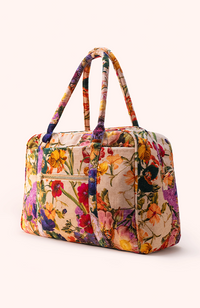 Luxe Weekender Bags - Cream Posy