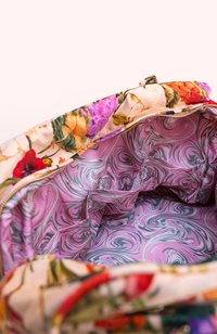Luxe Weekender Bags - Cream Posy