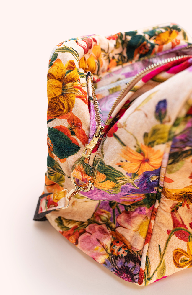 Luxe Weekender Bags - Cream Posy