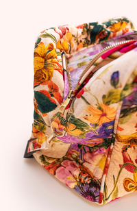 Luxe Weekender Bags - Cream Posy