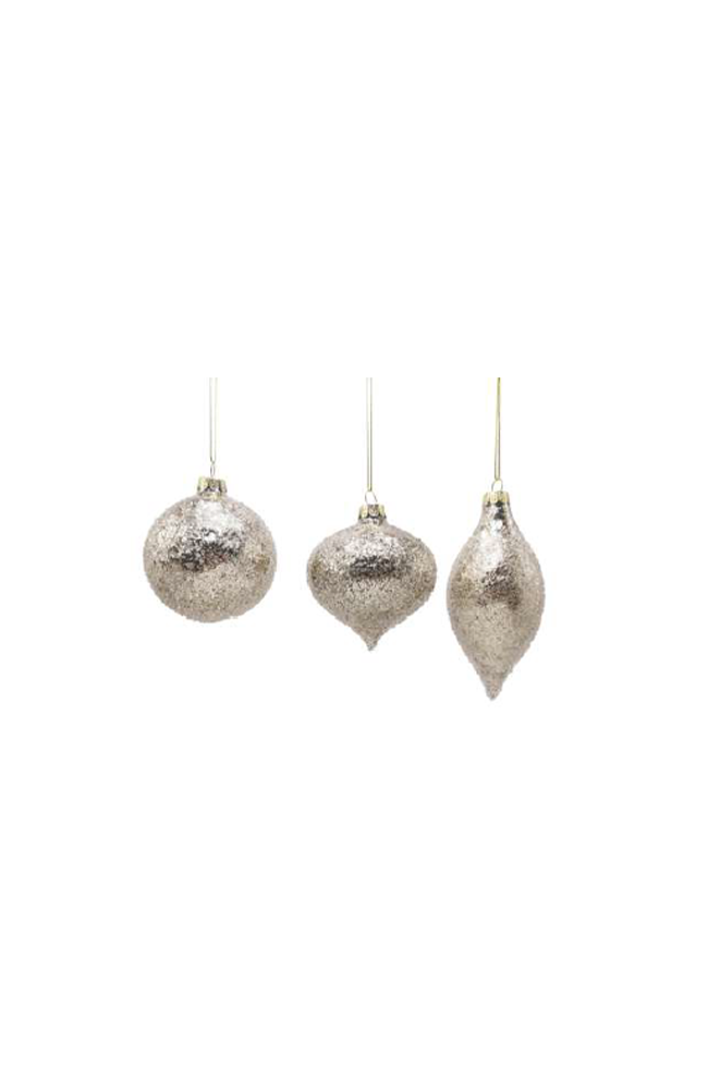 Champagne Hanging Glass Ornament