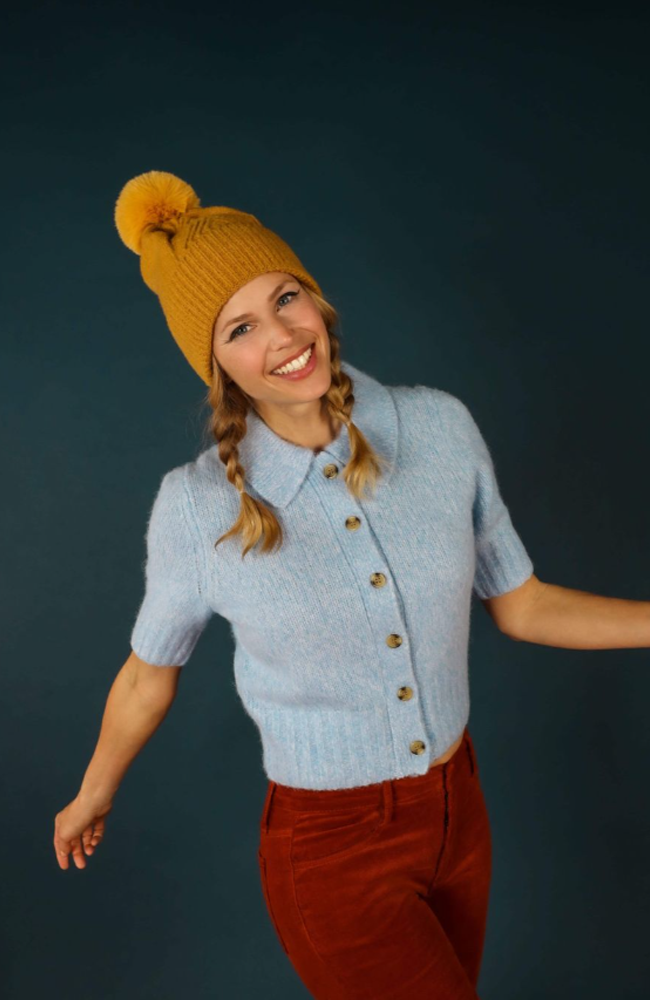 Ingrid Bobble Hat - Mustard