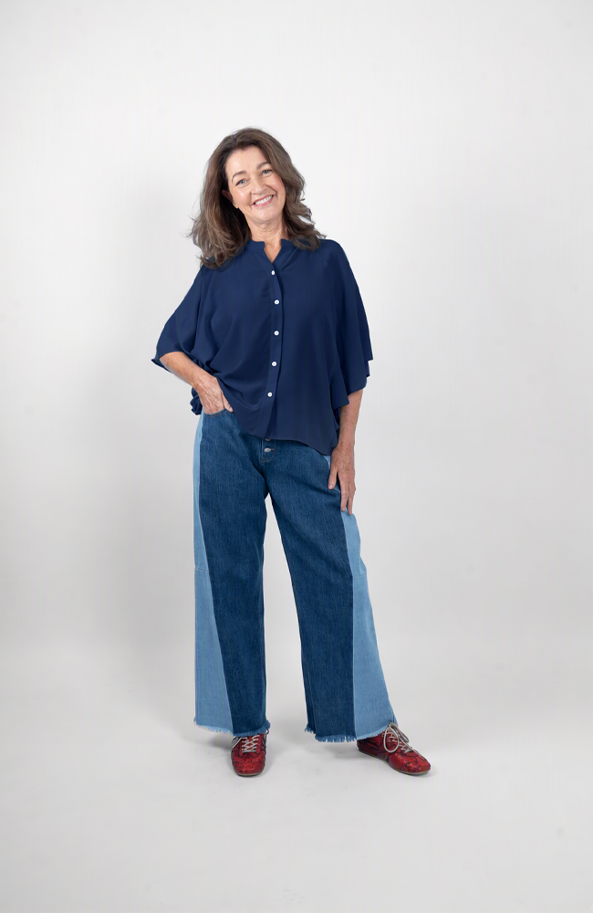 Florrie  Blouse - Navy