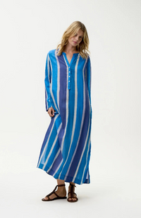 Bazaar-Moroccan Stripe/Cotton - Blue