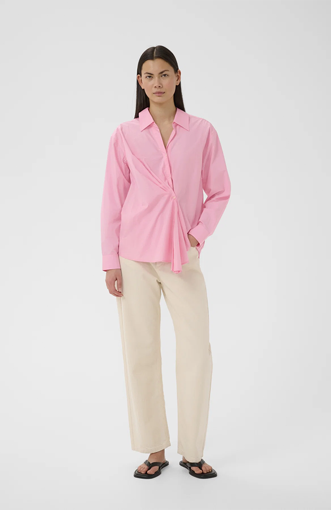 Lelo Dallas Pleated Shirt - Candy Pink