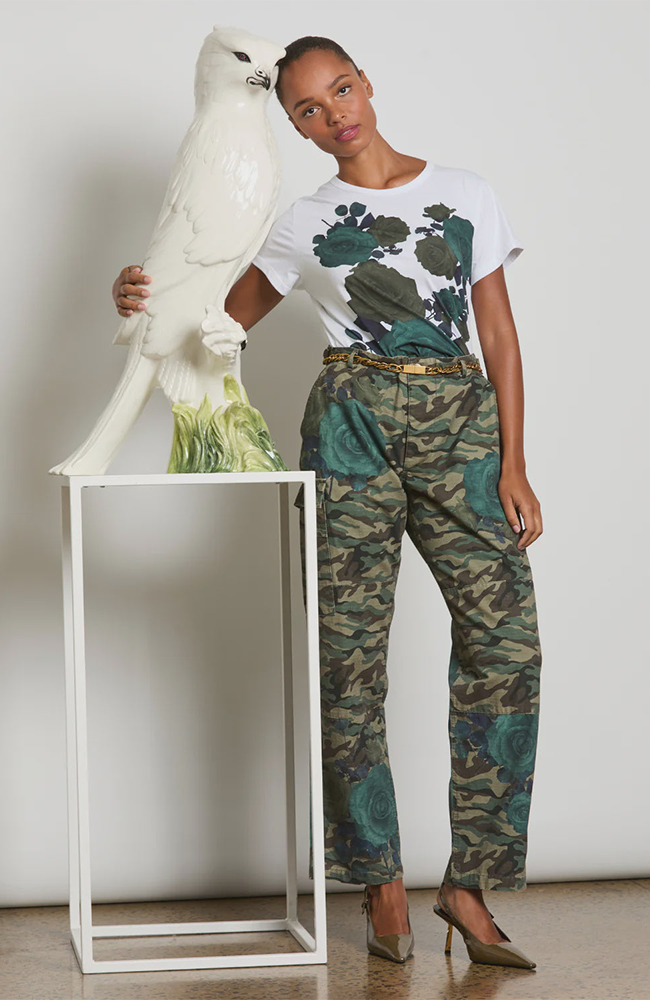 Muster Pant - Camo & Roses