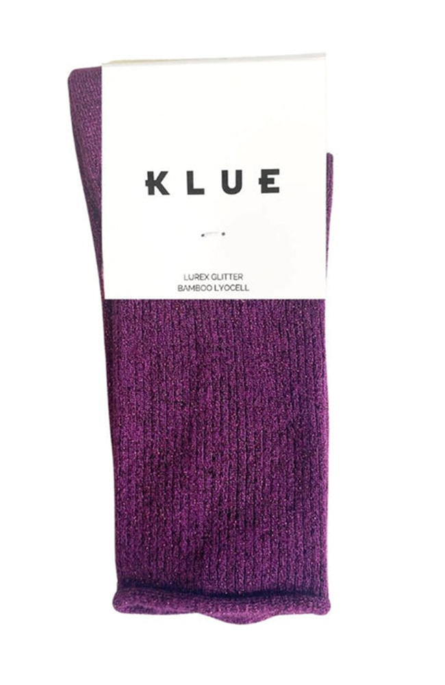 Glitter Lurex Socks - Purple