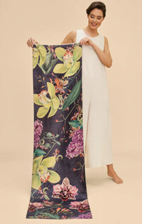 Luxurious Exotic Evening Scarf - Ink