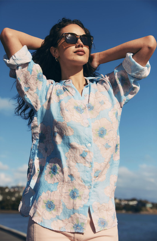 Poetic Shirt - Eggshell Multi