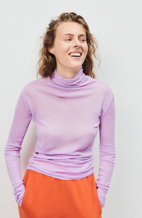 Massachusetts L/S Roll-Neck - Parme Lilac