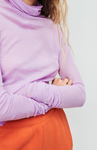 Massachusetts L/S Roll-Neck - Parme Lilac