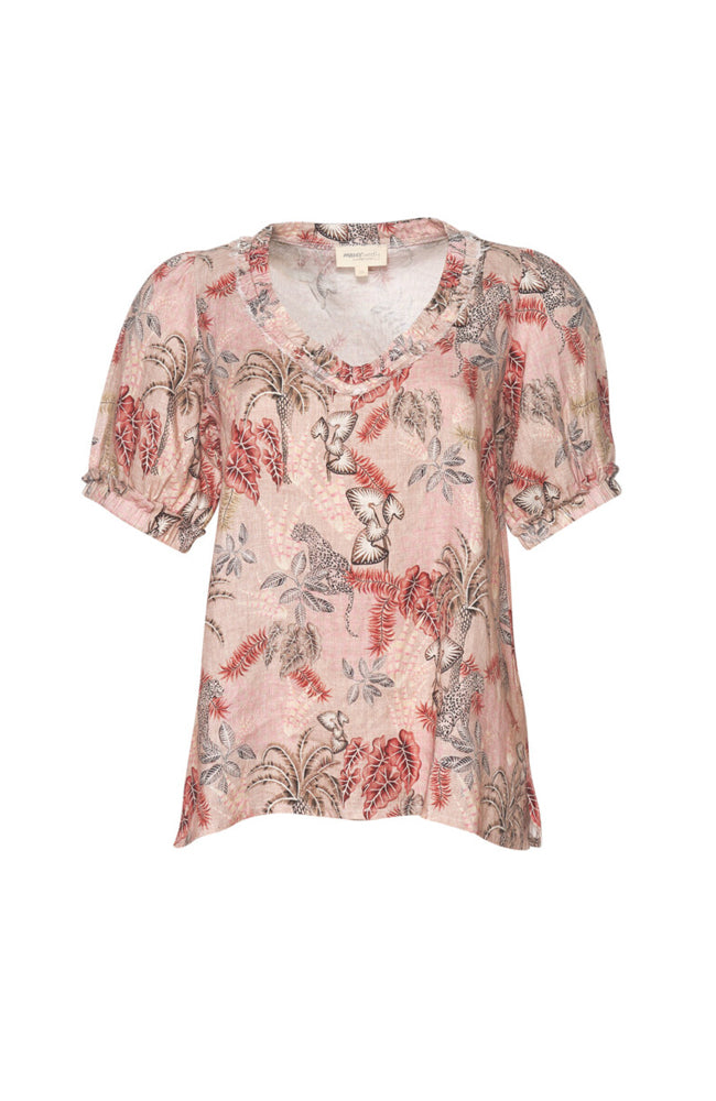 Cheetin Heart Top - Sand Multi