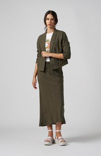 Echo Linen Skirt - Khaki