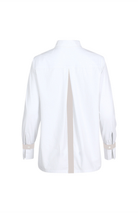 Mixed Media Shirt - White