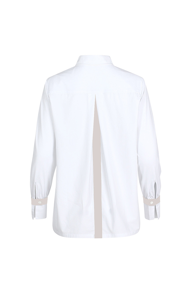 Mixed Media Shirt - White