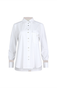 Mixed Media Shirt - White