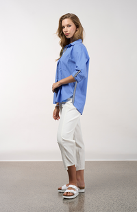 Mixed Media Shirt - Sky