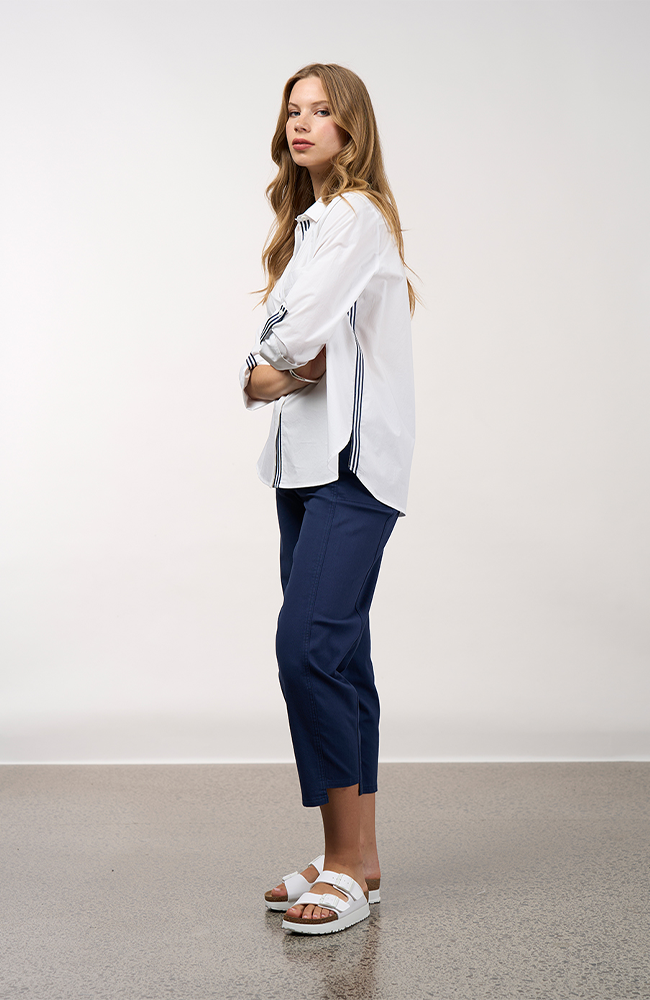 Mixed Media Shirt - White