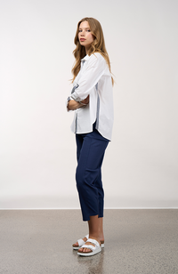 Mixed Media Shirt - White