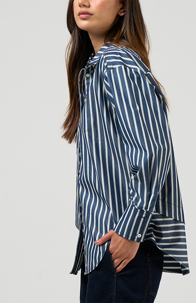 Direction Stripe Shirt - Navy