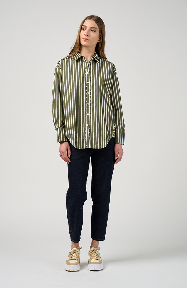 Direction Stripe Shirt - Sage