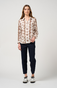 Waverly Blouse - Taupe Multi