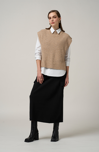 Mixed Media Shirt - White