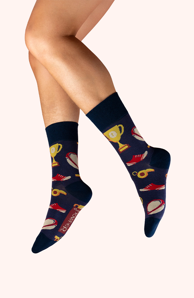 Men's Socks - Vintage Rugby in Navy