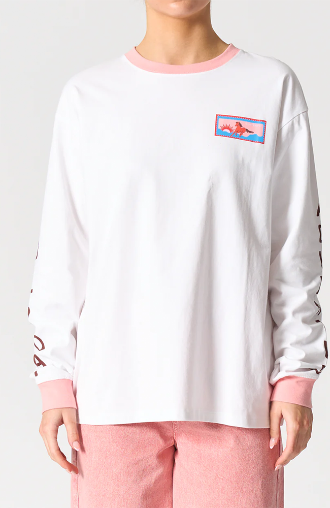Malibu L/SlV Tee - Belluno Veneto/White