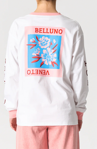 Malibu L/SlV Tee - Belluno Veneto/White
