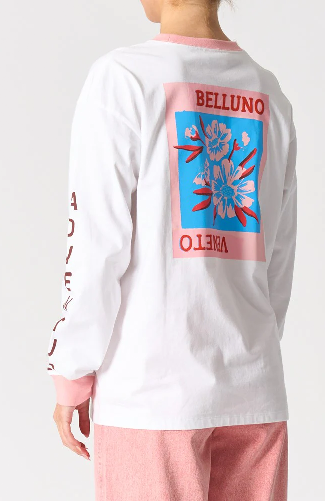 Malibu L/SlV Tee - Belluno Veneto/White