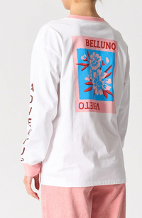 Malibu L/SlV Tee - Belluno Veneto/White