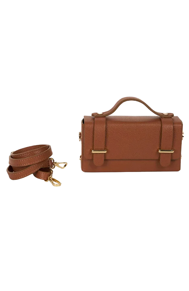 Margot Clutch Bag - Leather/Camel