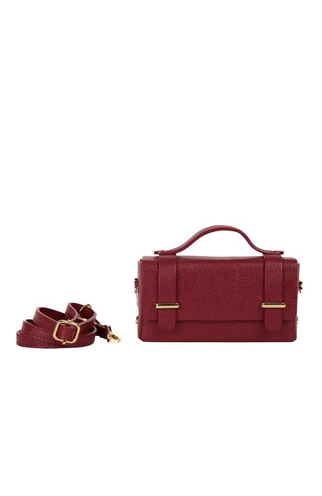 Margot Clutch Bag - Leather/Red