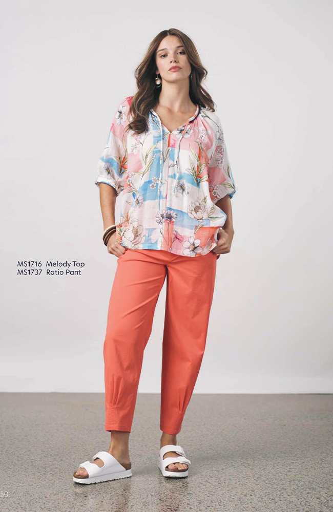 Melody Top - Sage Multi