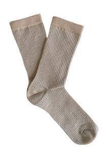 Glitter Lurex Socks - Stripes Moonlight