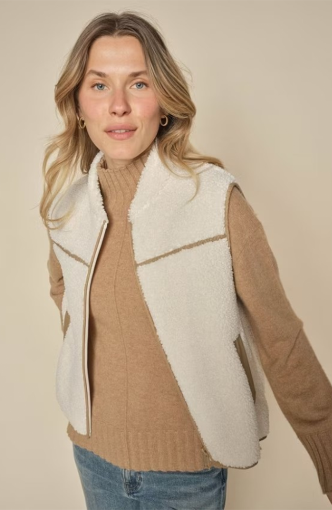 Rowe Teddy Waistcoat - Ecru