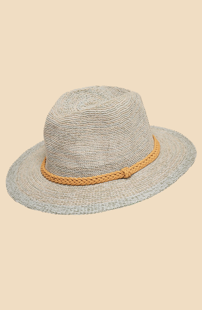Natalie Packable hat - Lake with Braid