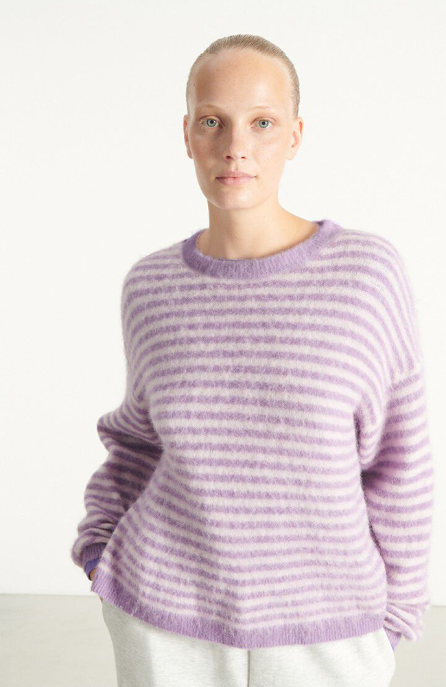 Nenybay Jumper - Violet Striped Rosebud