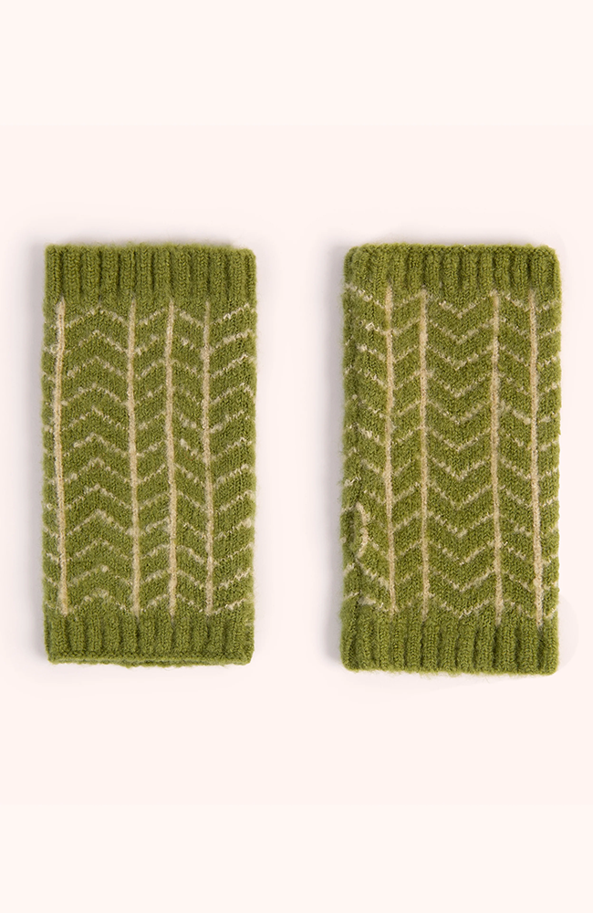 Niamh Wrist Warmers - Olive