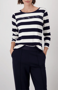 Basic Shirt Striped Jewelry - Deep Ocean