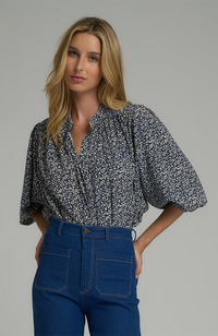 Newport Top - Hampstead Floral Navy/Ivory