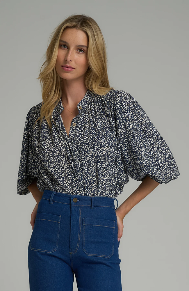Newport Top - Hampstead Floral Navy/Ivory